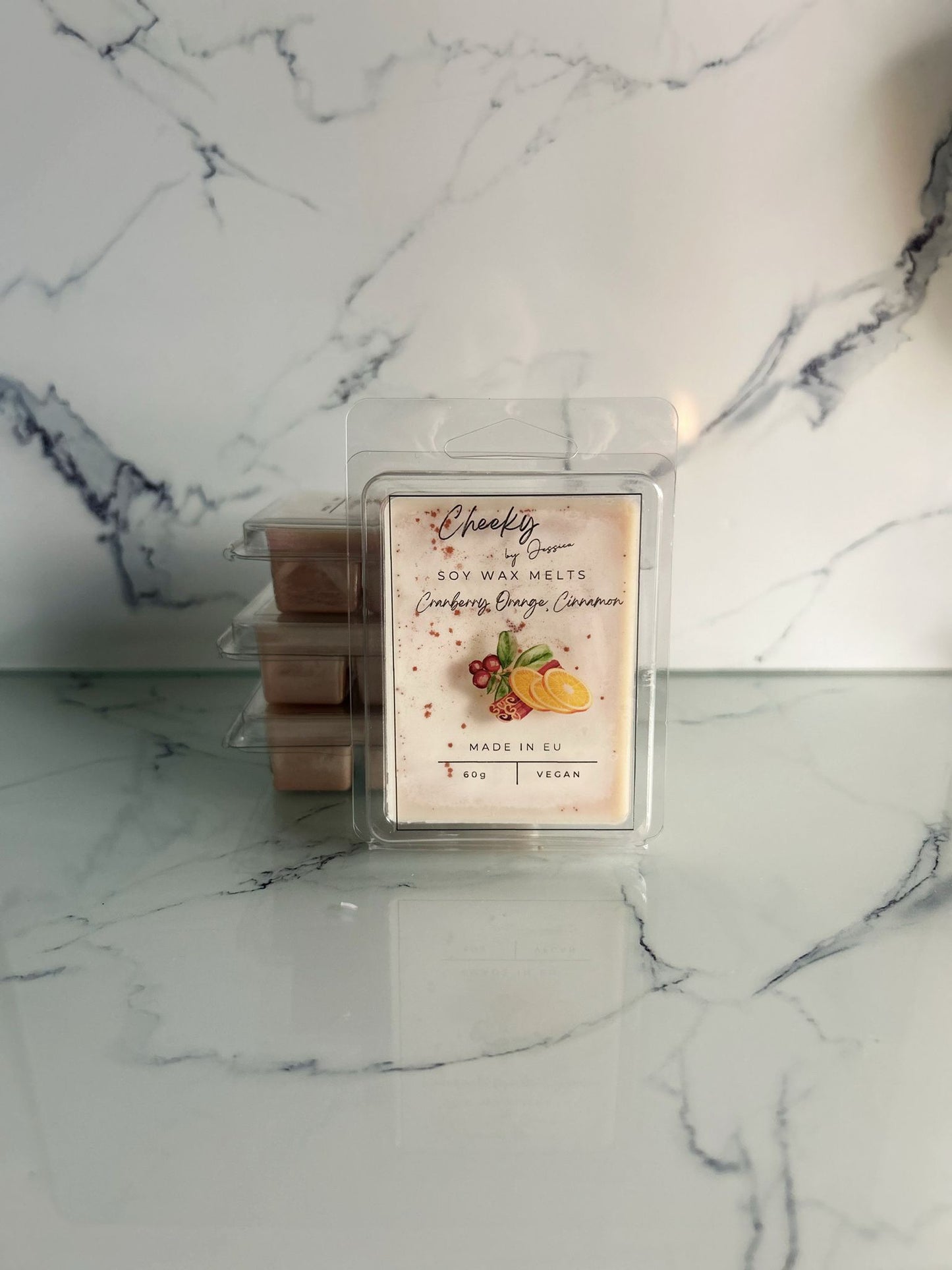 Cera da sciogliere mirtillo rosso, arancia e cannella